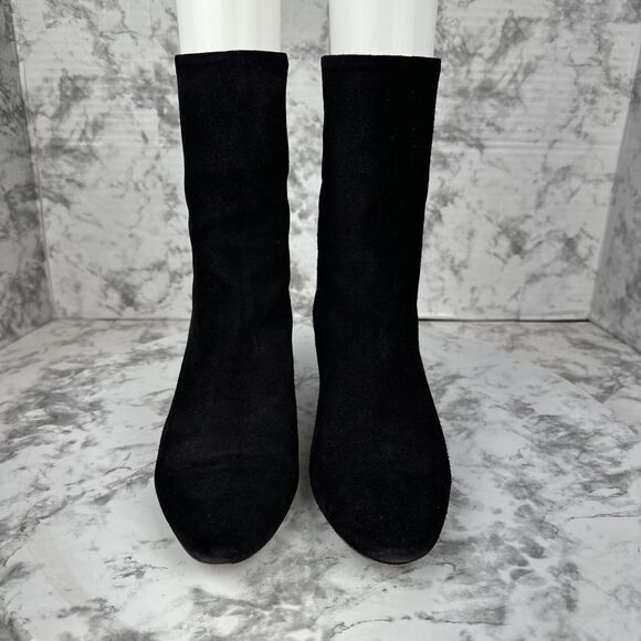 Isabel Marant Womans Dyna Ankle Boots Size 37/US 7 Black Velvet Calfskin Suede - Picture 2 of 8